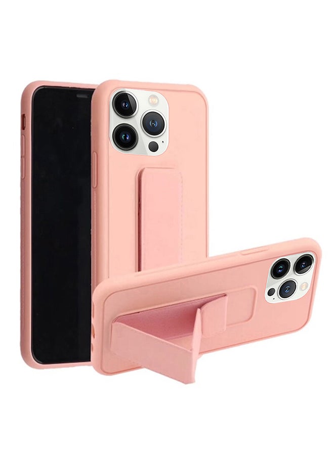MARGOUN Apple iPhone 14 Pro Max Case With Hand Grip Foldable Magnetic Kickstand Wrist Strap Finger Grip Cover 6.7 Inch Light Pink Light Pink - Image 1