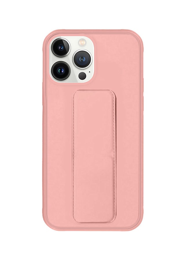 MARGOUN Apple iPhone 14 Pro Max Case With Hand Grip Foldable Magnetic Kickstand Wrist Strap Finger Grip Cover 6.7 Inch Light Pink Light Pink - Image 2