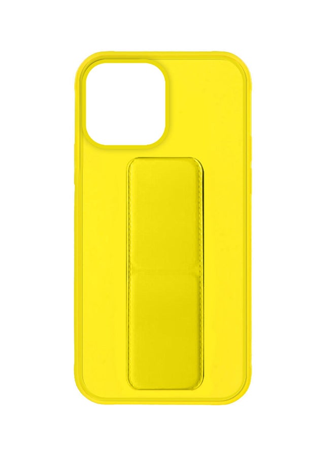 MARGOUN Hand Grip Foldable Magnetic Kickstand Wrist Strap Finger Grip Case Cover For Apple iPhone 14 Pro Max 6.7 inch Yellow - Image 3