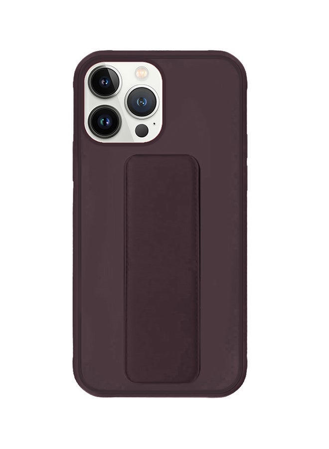MARGOUN Hand Grip Foldable Magnetic Kickstand Wrist Strap Case Cover For iPhone 14 Pro Max 6.7-Inch Maroon - Image 2