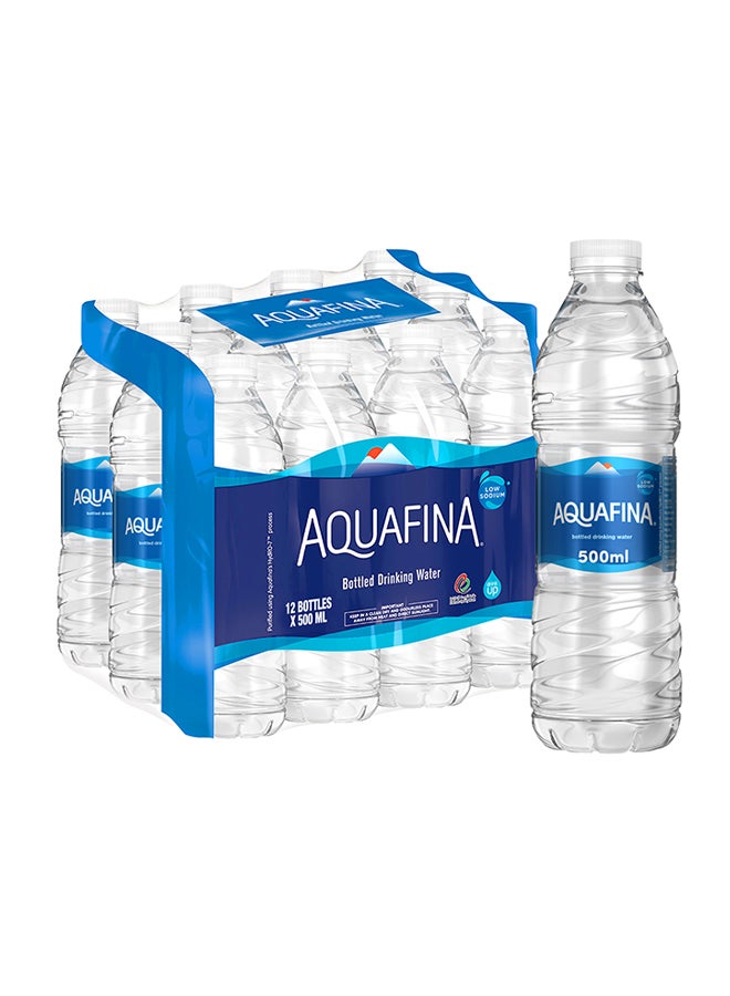 Aquafina Bottled Drinking Water 500ml Pack of 12 - Image 1
