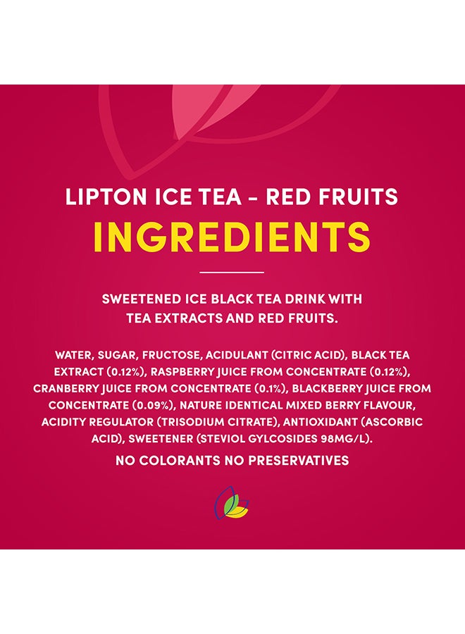 ليبتون شاي مثلج بالفواكه الحمراء، مشروب منعش منخفض السعرات الحرارية غير مكربن - Image 2