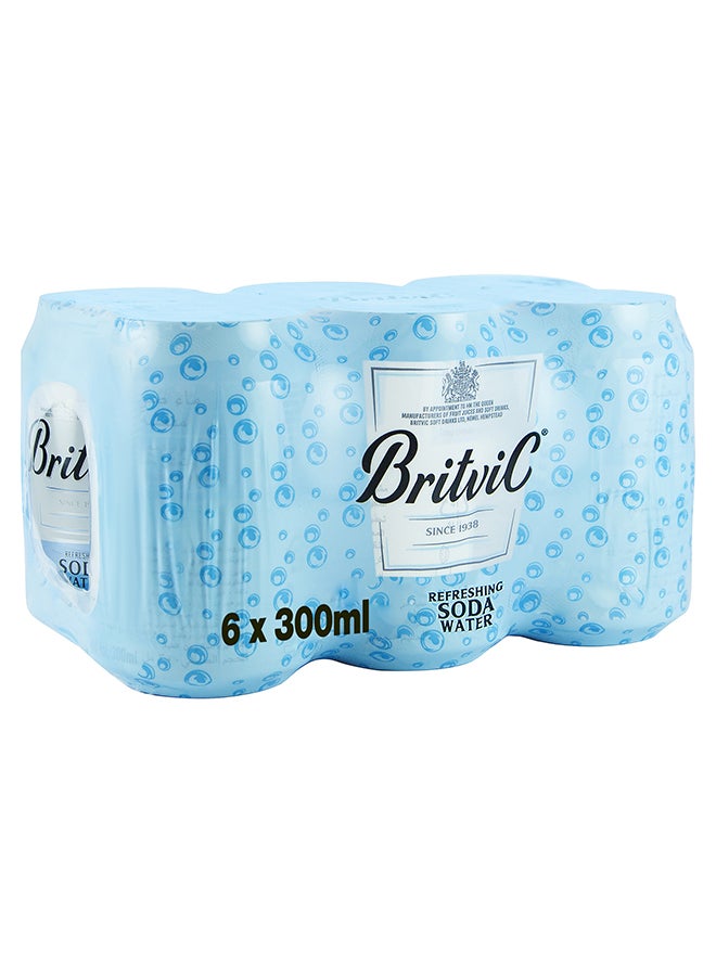 Britvic Soda Water 300ml Pack of 6 - Image 1