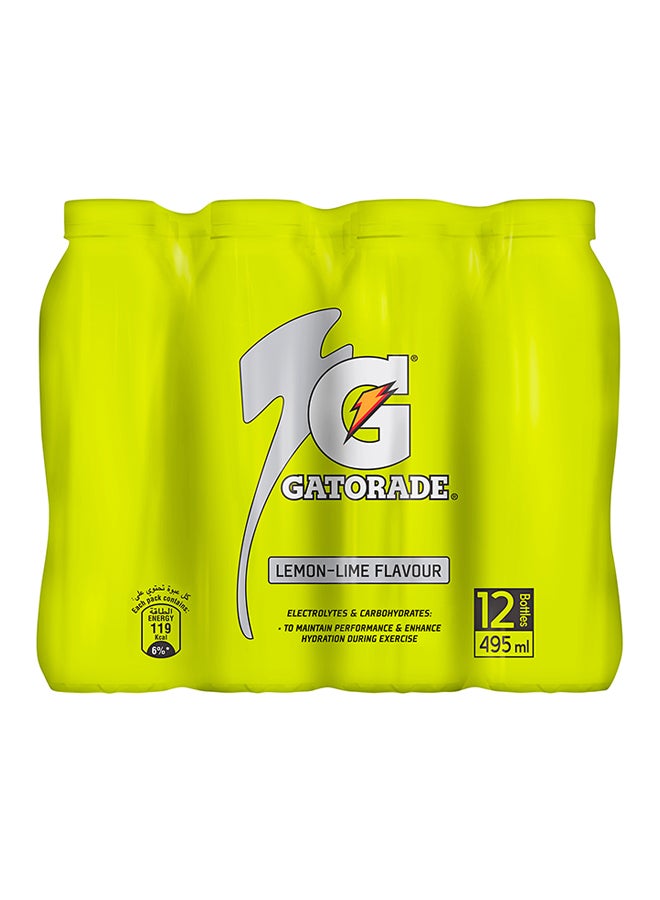 Gatorade - Sports Drink Lemon-Lime 495ml Pack of 12 - Image 1