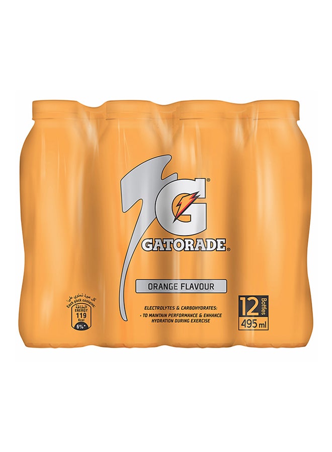 Gatorade Sports Drink Orange 495ml Pack of 12 - Image 1