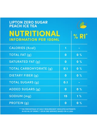Zero Sugar, Peach Iced Tea 320ml Pack of 6 - view 2