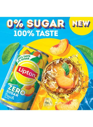 Zero Sugar, Peach Iced Tea 320ml Pack of 6 - view 3