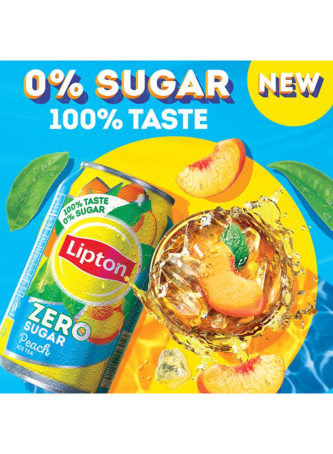 Lipton Zero Sugar, Peach Iced Tea 320ml Pack of 6 - Image 3