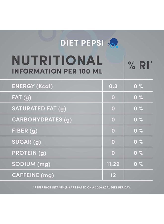Diet Pepsi - Carbonated Soft Drink Plastic Bottle 2.28Liters Pack of 6 - Image 1