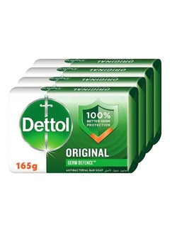 Dettol Original Anti-Bacterial Bar Soap Pack Of 4 165grams  - Image 1