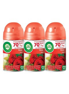 Air Wick Pack Of 3 Freshmatic Autospray Midnight Rose Air Freshener 3 x 250ml 