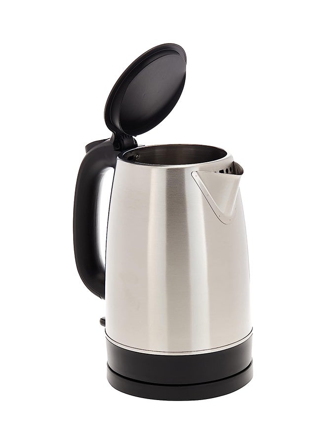 Midea - Stainless Steel Electric Kettle Cordless 360° Swivel Base, Power Cord Storage, Auto Cut-off Function, One Touch Lid Opening, Best for Home, Kitchen & Office 1.7 L MK17S32A2 Silver/Black - Image 1