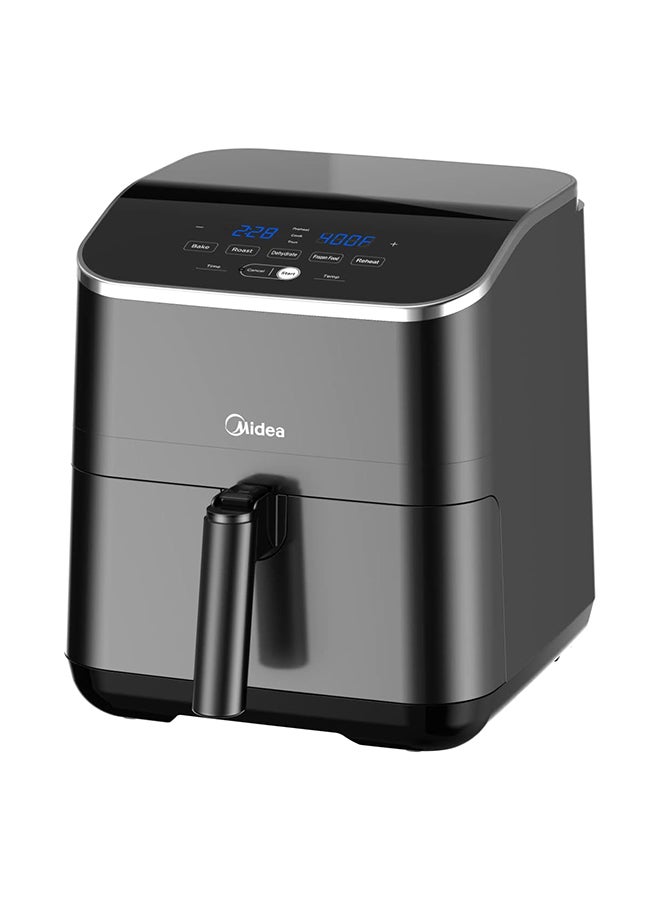 Midea - Air Fryer with Dual Cyclone Rapid Hot Air Technology for Frying, Grilling, Broiling, Roasting, Baking & Toasting, Digital Control, Best Oil Free Fryer for Large Family 5.5 L 1700 W MFCN55D2 Black - Image 1