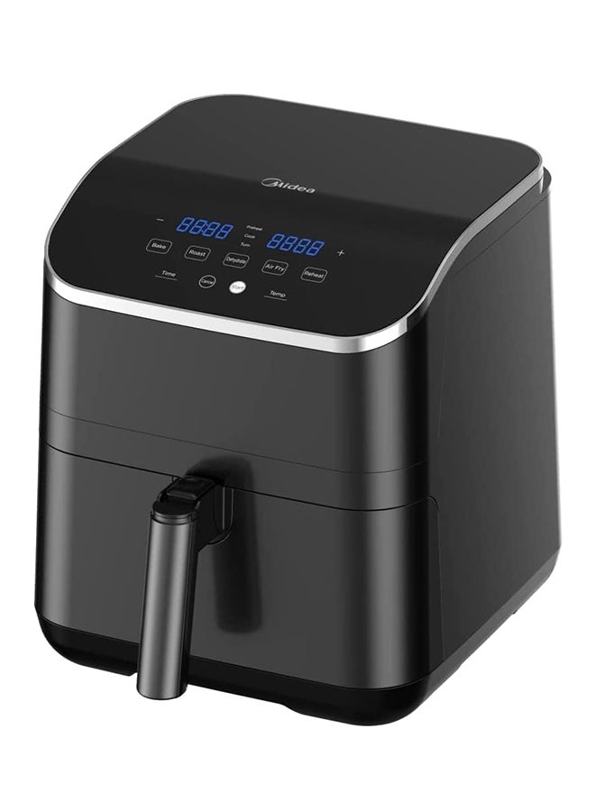 Midea - Air Fryer with Dual Cyclone Rapid Hot Air Technology for Frying, Grilling, Broiling, Roasting, Baking & Toasting, Digital Control, Best Oil Free Fryer for Large Family 5.5 L 1700 W MFCN55D2 Black - Image 1