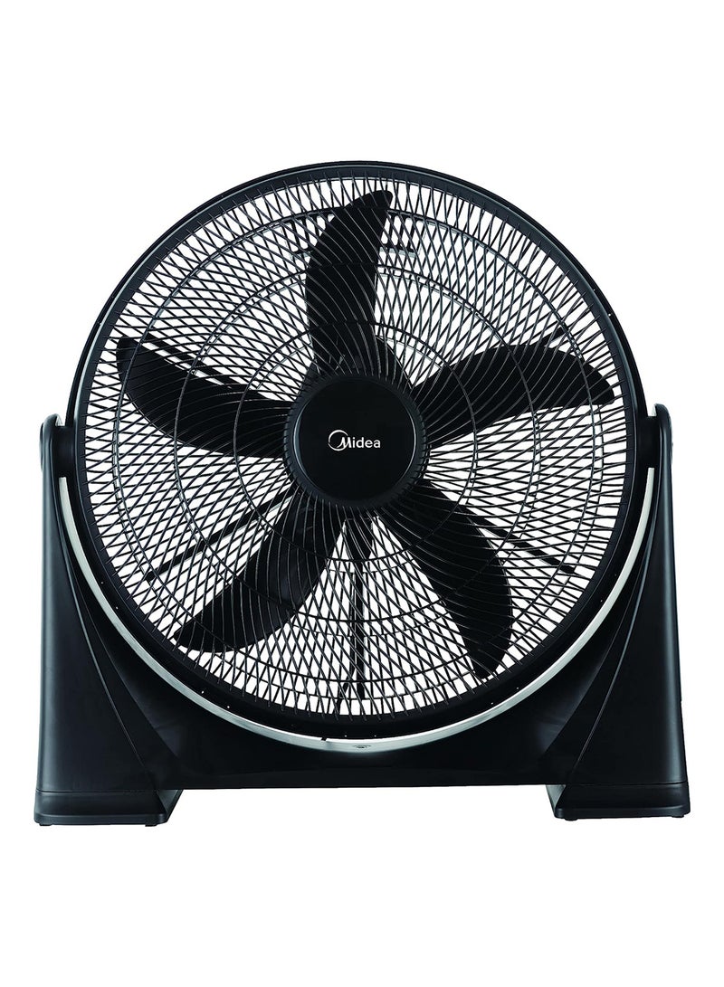 Midea - Powerful 5 Leaf Heavy Duty Box Fan with 3 Energy Efficient Speed Settings, Compact Design-Lightweight-Strong Air Flow, Table Fan for Home, Kids Room & Office FB5017H Black - Image 1