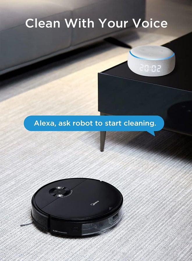 Midea - Robot Vacuum cleaner,strong suction with BLDC motor, Sweep and Wet Mopping, 3 level to choose, Wi-Fi App & Voice Control with Msmartlife, Several cleaning modes, 2600mah battery 240 W I5C Black - Image 1