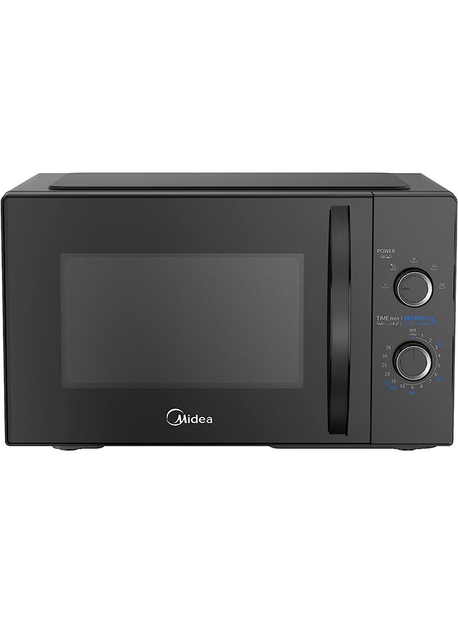 Midea - Solo Microwave Oven 25 L with 5 Power Levels,Child-Safety-Lock, Defrost Function, 35 Minutes Timer, Fast Reheat, Pull Open Door Handle, Good for Home & Office 25 L 800 W MM8P022KG-BK Black - Image 1