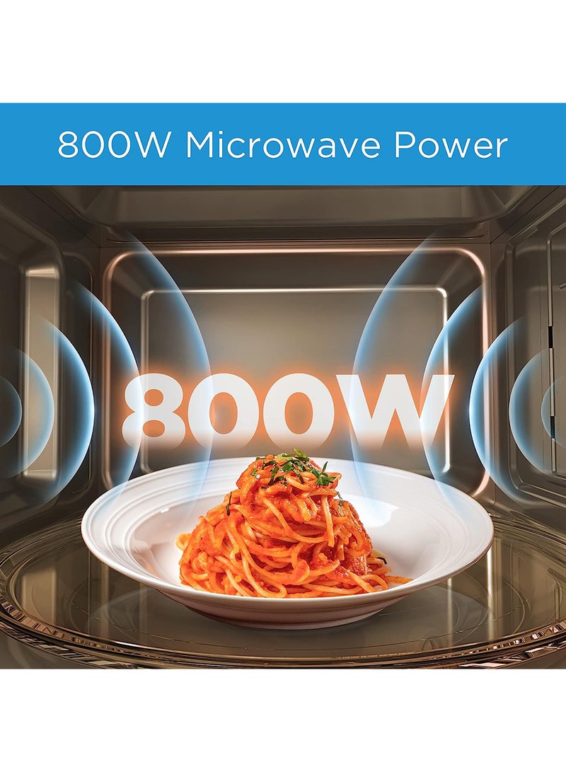 Midea - Solo Microwave Oven 25 L with 5 Power Levels,Child-Safety-Lock, Defrost Function, 35 Minutes Timer, Fast Reheat, Pull Open Door Handle, Good for Home & Office 25 L 800 W MM8P022KG-BK Black - Image 1