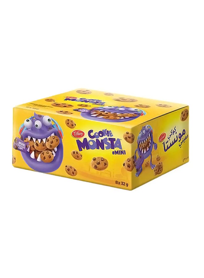 Tiffany Monsta Mini Chocolate Chip Cookies 32grams Pack of 8 - Image 1