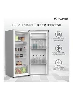 220L Single Reversible Door Refrigerator Environment Friendly Best Compact Small Fridge For Mini Bar Kitchen Home Or Office KR-RDC220H Inox - v1688619655/N53418186A_3