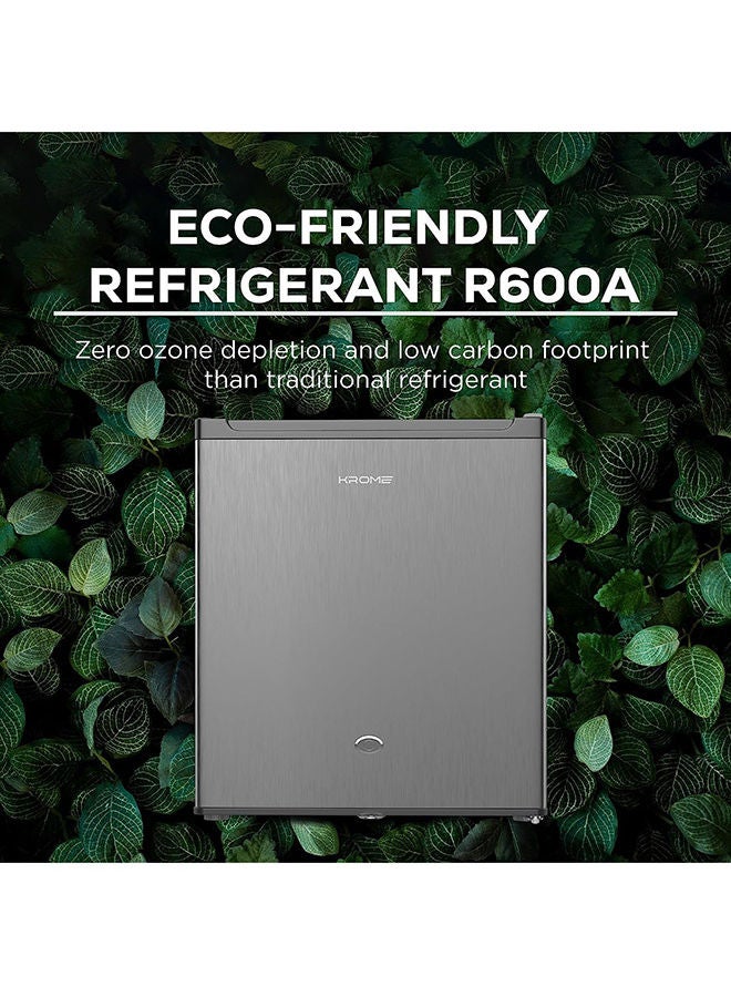 60L Single Reversible Door Refrigerator Energy Class A+ Ideal For Small Spaces Mini Fridge Suitable Kitchen Bedroom Office And Minibar KR-RDC 60H Inox