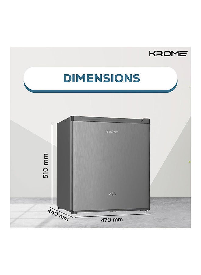 60L Single Reversible Door Refrigerator Energy Class A+ Ideal For Small Spaces Mini Fridge Suitable Kitchen Bedroom Office And Minibar KR-RDC 60H Inox