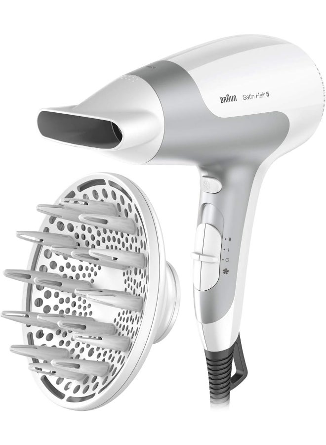 BRAUN Satin Hair 5 Ionic Power Perfection Dryer White/Grey 19.6x10x28.5cm  - Image 1
