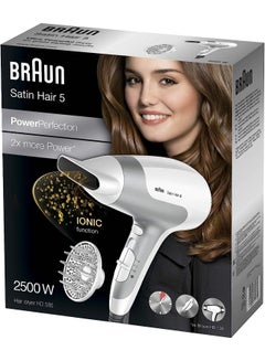 Satin Hair 5 Ionic Power Perfection Dryer White/Grey 19.6x10x28.5cm - v1688621064/N27456979A_7