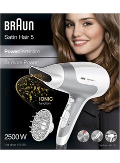 Satin Hair 5 Ionic Power Perfection Dryer White/Grey 19.6x10x28.5cm - v1688621064/N27456979A_8