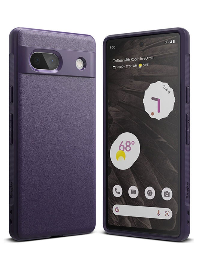 Ringke Onyx Compatible with Google Pixel 7a Case Enhanced Grip Tough Flexible TPU Shockproof Rugged TPU Bumper Drop Protection Phone Cover - Purple  - Image 1