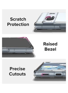 Ringke Fusion Compatible with Google Pixel 7a Case Translucent Anti-Scratch Hard PC Back Shockproof TPU Bumper Protective Phone Cover - Clear  - Image 4