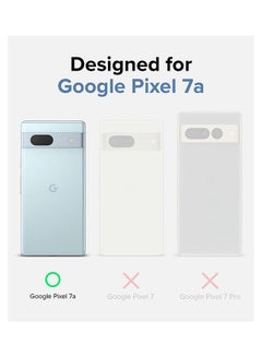 Ringke Fusion Compatible with Google Pixel 7a Case Translucent Anti-Scratch Hard PC Back Shockproof TPU Bumper Protective Phone Cover - Clear  - Image 2