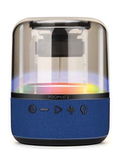 Bluetooth, Premium 10W True Wireless Portable Speaker With 360-Degree HD Sound, Light Show, 6H Playtime, 3.5Mm Audio Jack, USB Port And TF Card Slot For iPhone 16, iPad Air, iPod - Blue