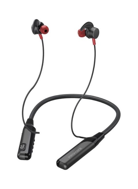 Wireless Neckband, High-Definition Bluetooth 5.0 Earphones With TF Card Reader, Hall Switch Sensor, LCD Screen, Sweat-Resistance And 70Hrs Long Playtime For iPhone 16, Galaxy S25 - Black