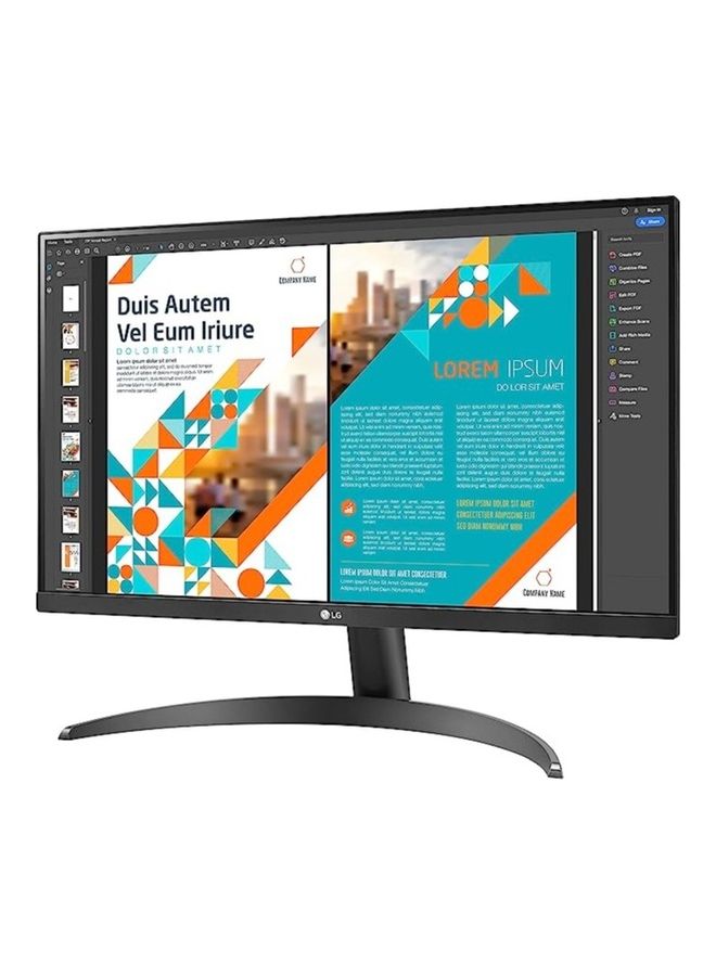 LG - 24QP500-B 24” QHD (2560 x 1440) IPS Display, HDR 10, sRGB 99% Color Gamut, AMD FreeSync, Refresh Rate 75Hz, 3-Side Virtually Borderless Design Black - Image 1
