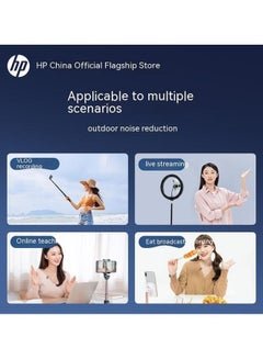HP Wireless Lavalier Microphone Noise Reduction Live Broadcast Wheat Video Vlog Shooting Artifact Outdoor Interview Suitable For Mobile Phones Type-C Interface Wireless Microphone Black  - Image 5
