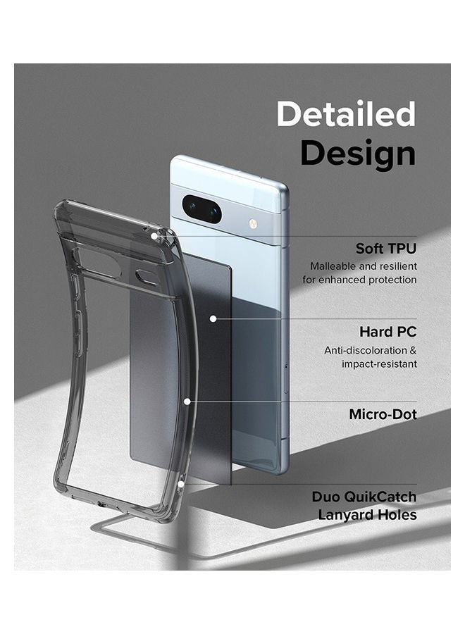 رينجك - Fusion Compatible with Google Pixel 7a Case Translucent Anti-Scratch Hard PC Back Shockproof TPU Bumper Protective Phone Cover- Matte Black - Image 1