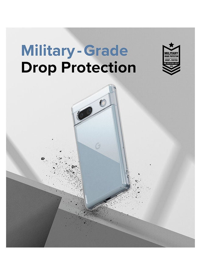 رينجك - Fusion Compatible with Google Pixel 7a Case Translucent Anti-Scratch Hard PC Back Shockproof TPU Bumper Protective Phone Cover- Matte Black - Image 1