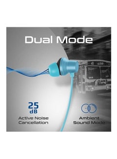 PROMATE Wireless Neckband - HD Active Noise Cancelling Bluetooth Earphones With Anti-Slip Neckband, Lightweight Design, IPX4 Sweat-Resistance, And 25H Long Playtime For iPhone 16 And Galaxy S25 - Blue  - Image 3