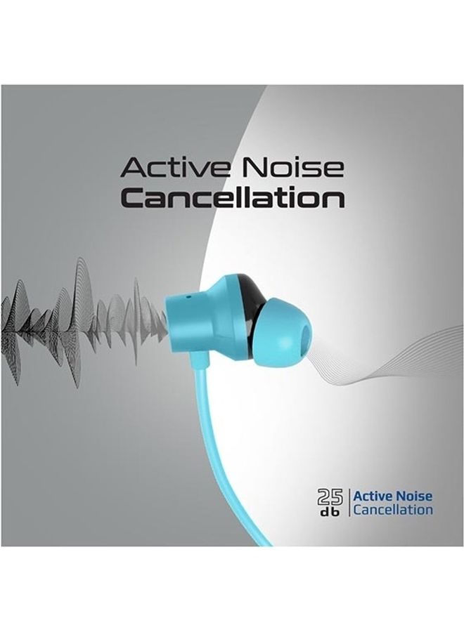 PROMATE Wireless Neckband - HD Active Noise Cancelling Bluetooth Earphones With Anti-Slip Neckband, Lightweight Design, IPX4 Sweat-Resistance, And 25H Long Playtime For iPhone 16 And Galaxy S25 - Blue  - Image 4
