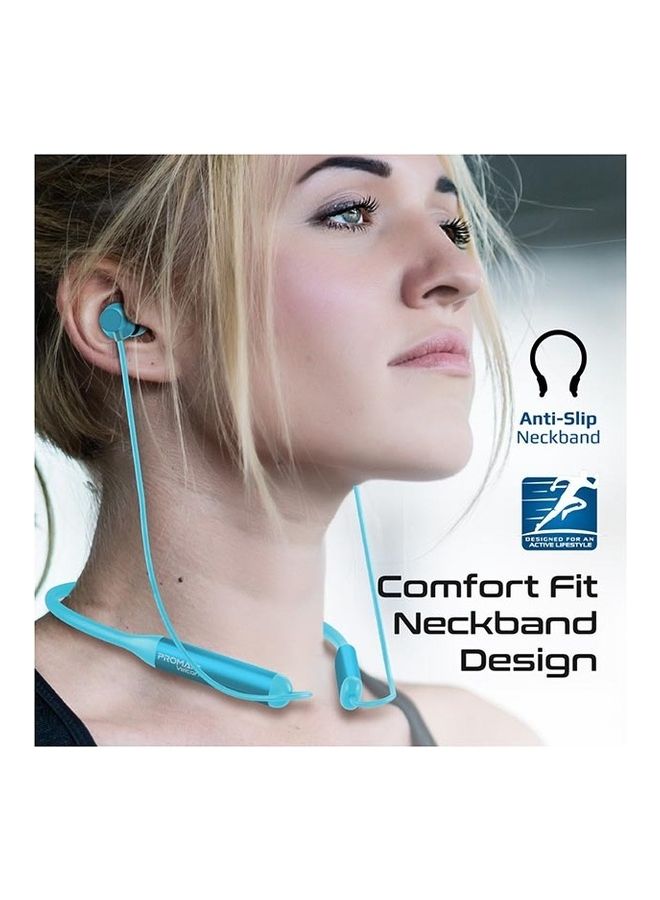 PROMATE Wireless Neckband - HD Active Noise Cancelling Bluetooth Earphones With Anti-Slip Neckband, Lightweight Design, IPX4 Sweat-Resistance, And 25H Long Playtime For iPhone 16 And Galaxy S25 - Blue  - Image 5
