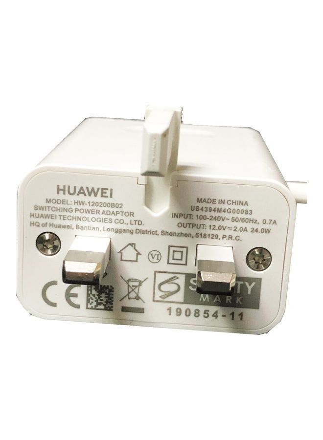 HUAWEI - Power Adaptor UK 3 PIN 12V 2A Suitable For Router Switch CPE White - Image 1