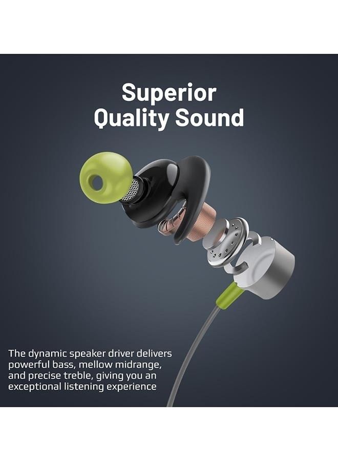 PROMATE - Wireless Neckband, High-Definition Bluetooth 5.0 Earphones With TF Card Reader, Hall Switch Sensor, LCD Screen, Sweat-Resistance And 70Hrs Long Playtime For iPhone 16, Galaxy S25 - Grey - Image 1