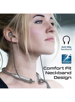 PROMATE Wireless Neckband - HD Active Noise Cancelling Bluetooth Earphones With Anti-Slip Neckband, Lightweight Design, IPX4 Sweat-Resistance, And 25H Long Playtime For iPhone 16 And Galaxy S25 - Grey  - Image 5