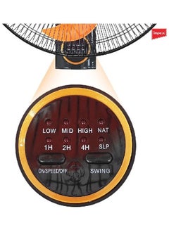 Impex 3-Speed Selection Wall Fan 45.0 W WF 7503 Black/Orange  - Image 3