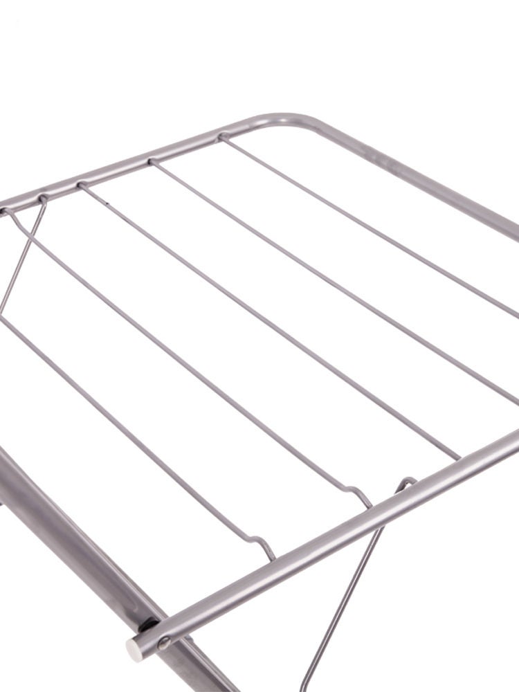 ALMUFARREJ 2-Shelves Galvanised Steel Laundry Rack Silver 119x17.5x61cm  - Image 4