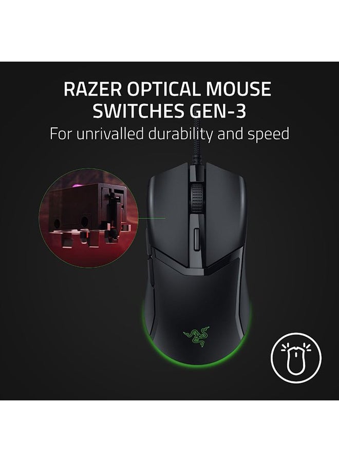 RAZER - Razer Cobra Wired Gaming Mouse: 58g Lightweight Design - Gen-3 Optical Switches - Chroma RGB Lighting with Underglow - Precise 8500 DPI Optical Sensor - 100% PTFE Mouse Feet - Speedflex Cable - Black - Image 1