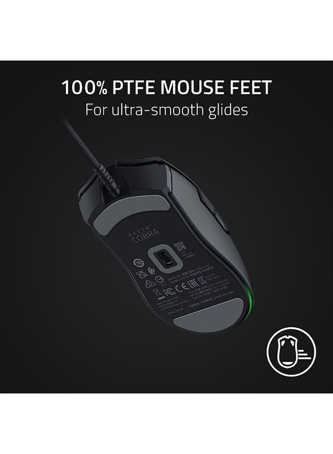 RAZER - Razer Cobra Wired Gaming Mouse: 58g Lightweight Design - Gen-3 Optical Switches - Chroma RGB Lighting with Underglow - Precise 8500 DPI Optical Sensor - 100% PTFE Mouse Feet - Speedflex Cable - Black - Image 1