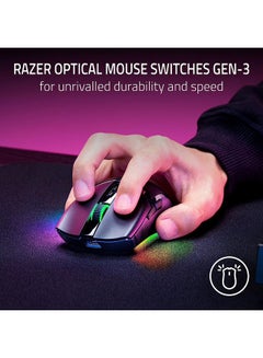 RAZER Razer Cobra Pro Wireless Gaming Mouse: 10 Customizable Controls - 11-Zone Chroma RGB Lighting - 30K Optical Sensor - Gen-3 Optical Switches - Bluetooth and & USB Type C - Up to 170 Hr Battery - Black  - Image 5