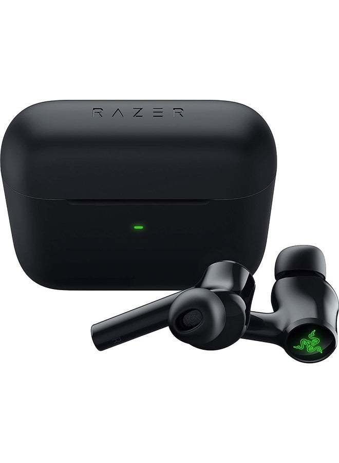 Razer New Hammerhead Pro HyperSpeed Wireless Gaming Earbuds for PC, Playstation, Switch, Mobile: Adjustable ANC - Fast Wireless Charging Case - 30 Hr Battery - Bluetooth 5.3 - Chroma RGB - Black